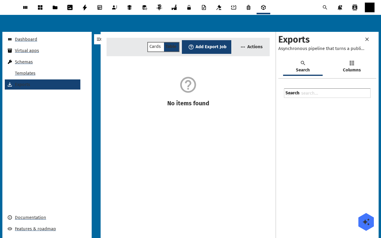 Exports list